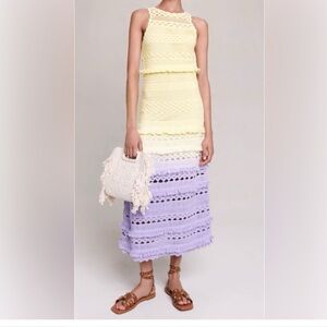 NWT Maje crochet-knit Maxi dress